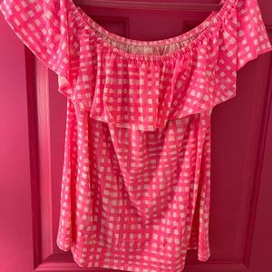 YAY 😁 Lilly Pulitzer La Fortuna Top in Pink Tropics Feeling Beachy!! 😎